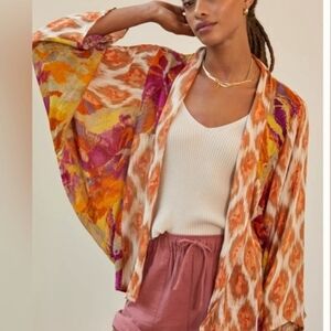 NWT Anthropologie Sunset Cocoon Kimono